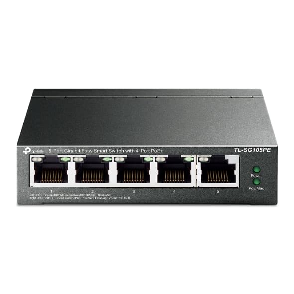 TP-Link TL-SG105PE PoE+ Switch 5P 30W each Port, Total 65W Power Bugdet, Network Monitoring