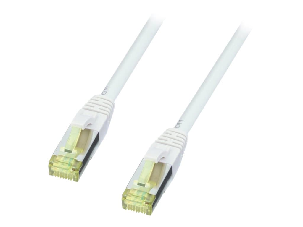 LinkIT Patch S/FTP Cat6a hvit 1m